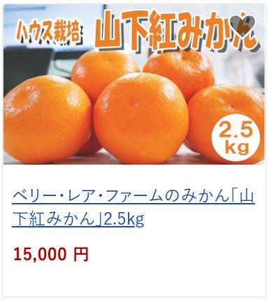 ハウス栽培ベリーレアファーム2.5kg15,000円